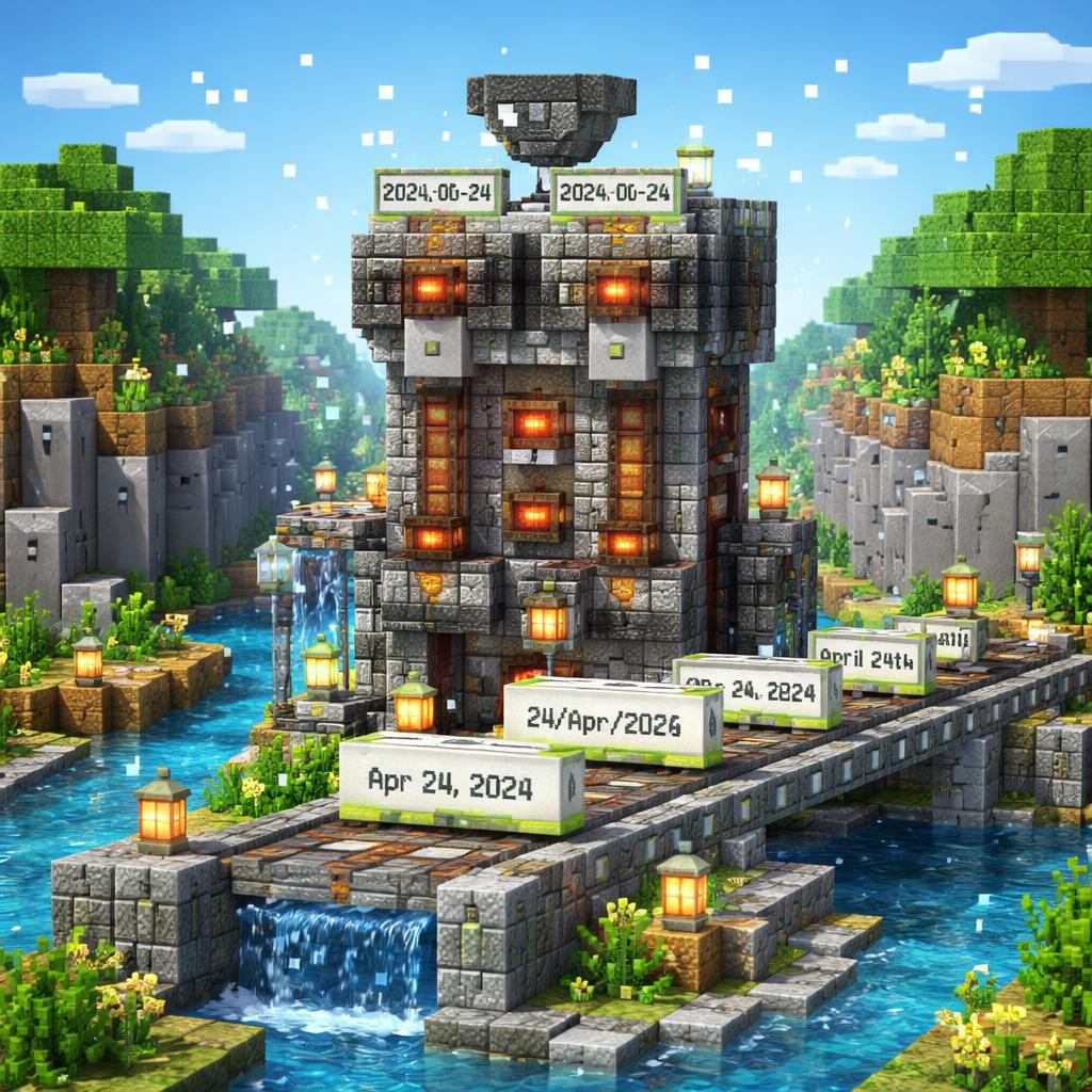 Voxel formatter tower translating date blocks into custom patterns