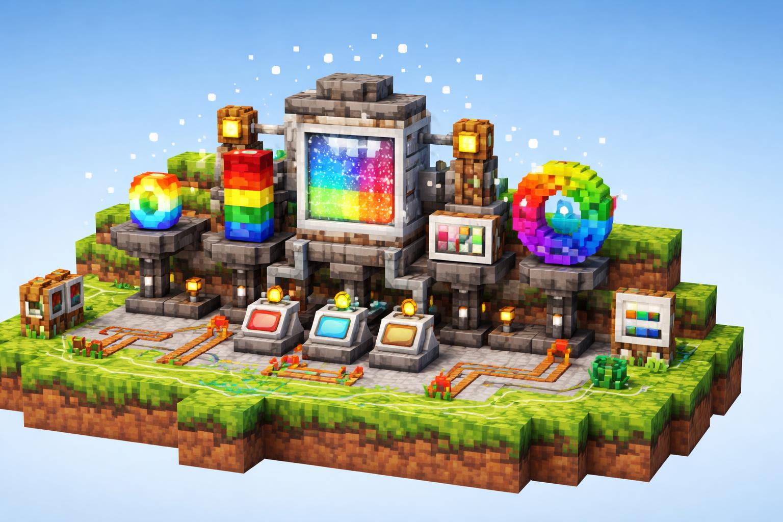 A voxel workshop converting color formats on a wide banner