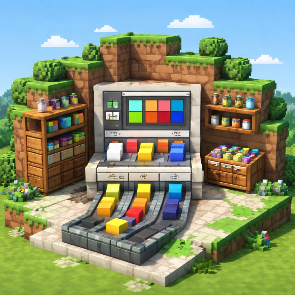 A voxel browser lab with color cards and a neat analysis table