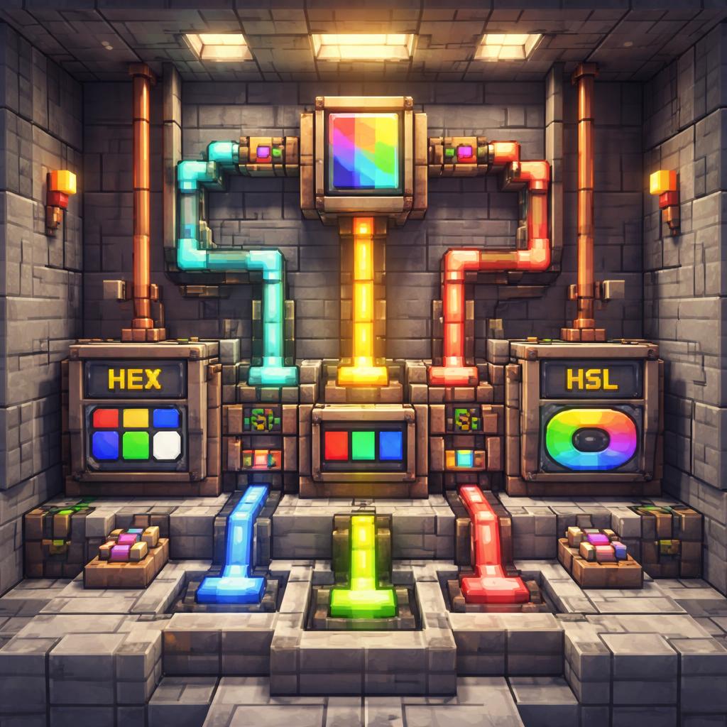A compact voxel lab showing a color format bridge