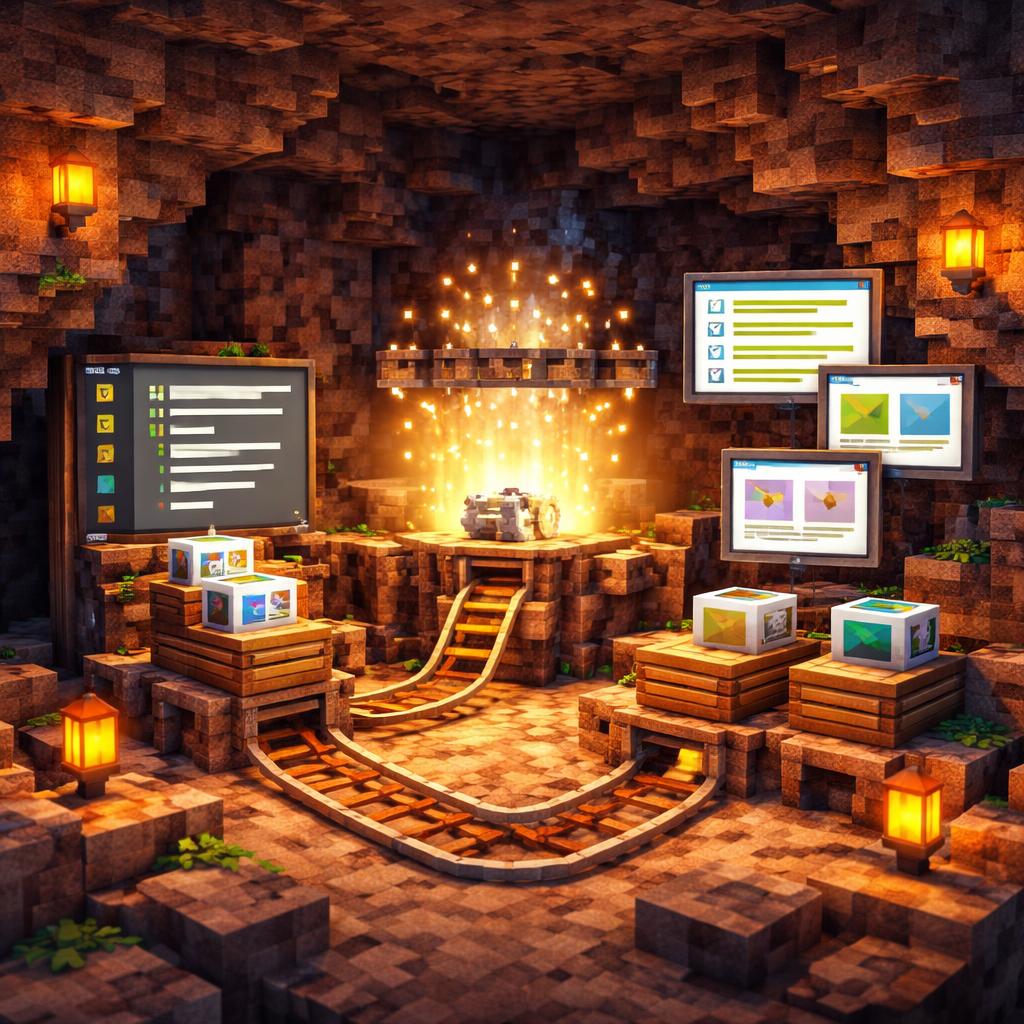 Voxel cave showing live preview transformation