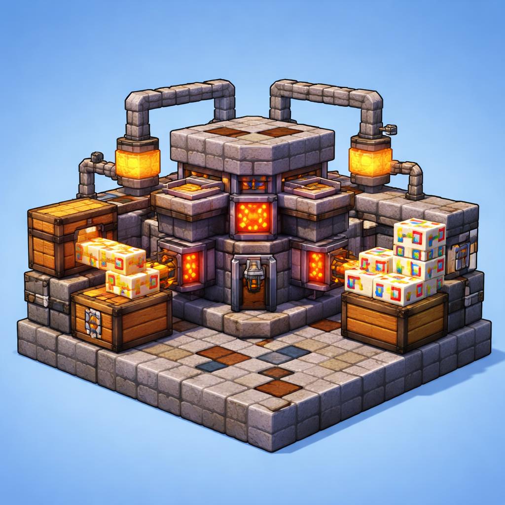 XML records moving through a voxel parser workshop