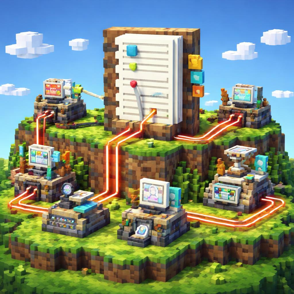 Voxel tool ecosystem with outline, metadata, reading order, and extraction stations