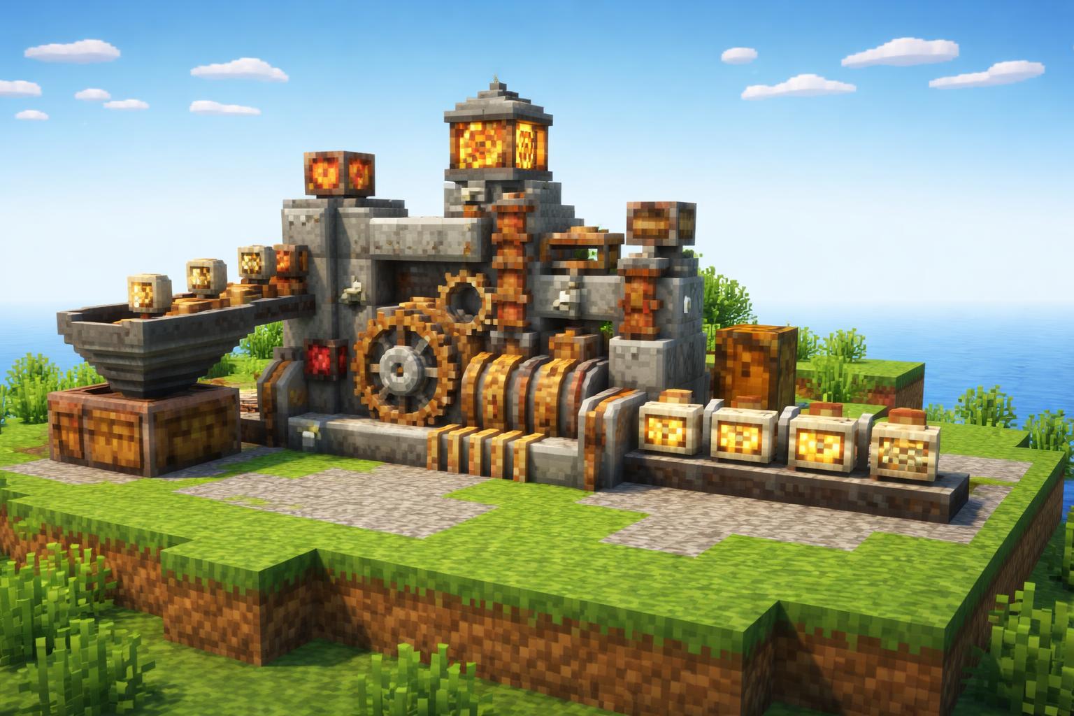 Hero banner showing a voxel slug-making machine turning messy words into a clean hyphenated path