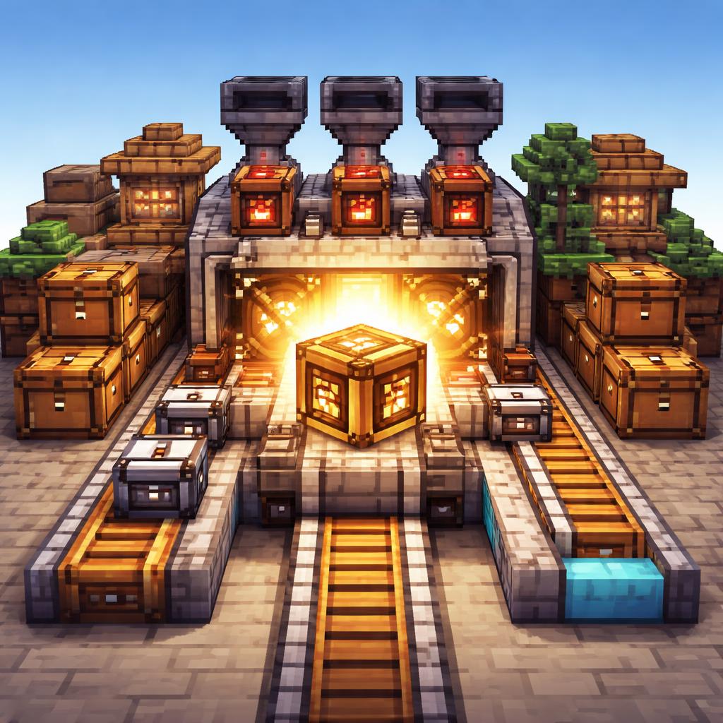 Voxel factory showing the merged output as one polished reel