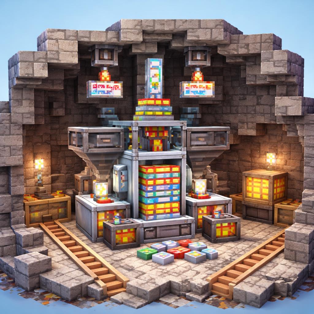 A voxel cave archive where HTML comments and whitespace are filtered into a compact output chest