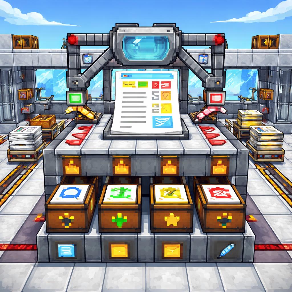 Voxel workshop scene with PDF comments and highlights being sorted