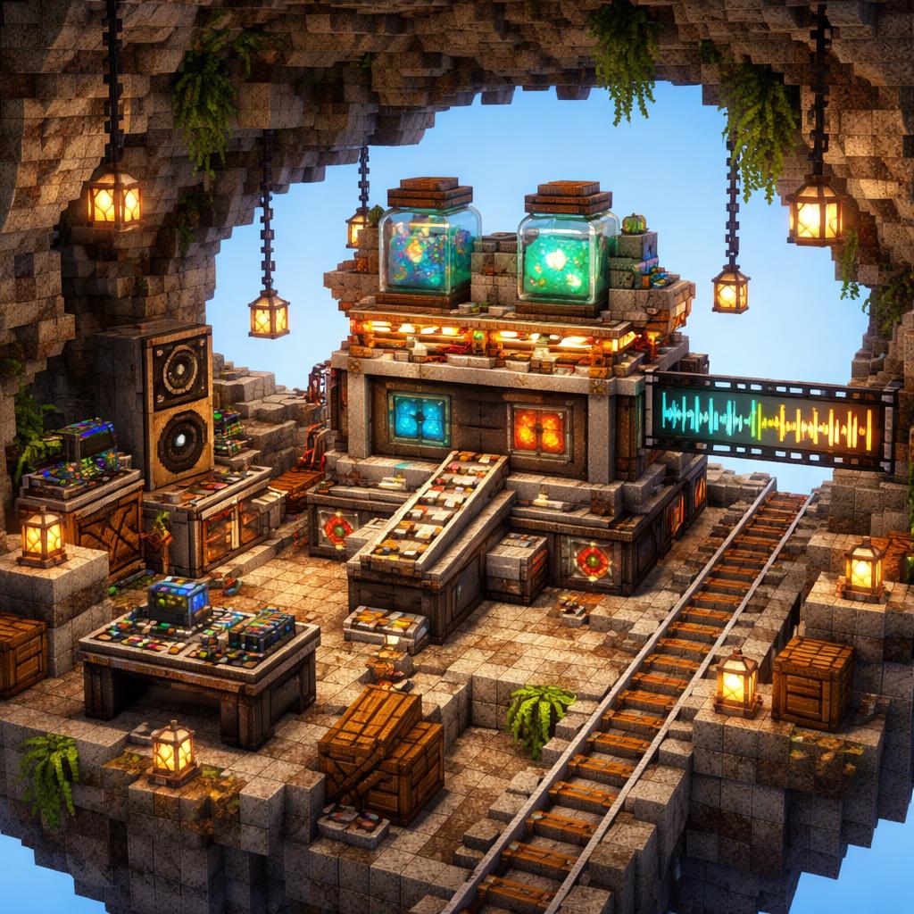 Voxel editing forge replacing a video soundtrack