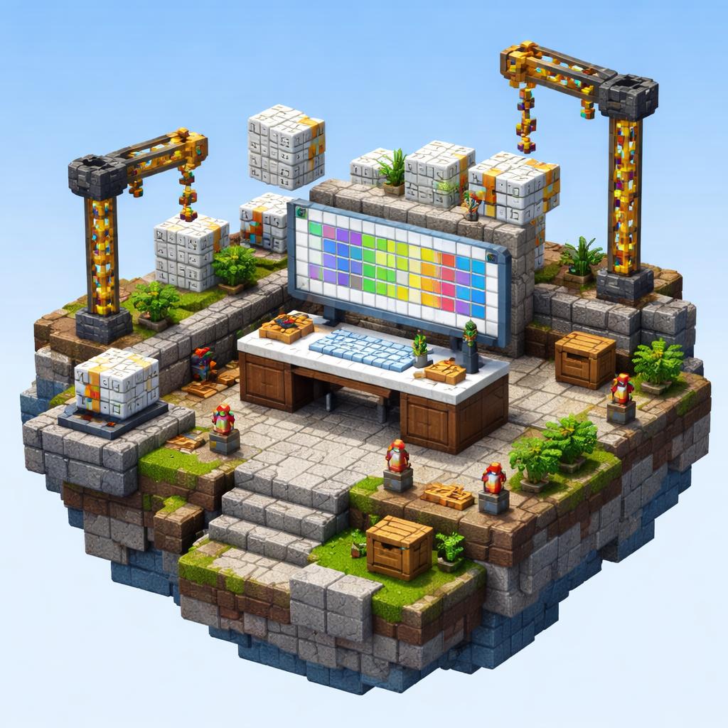 A voxel collaboration platform where multiple CSV files merge into one clean viewing board