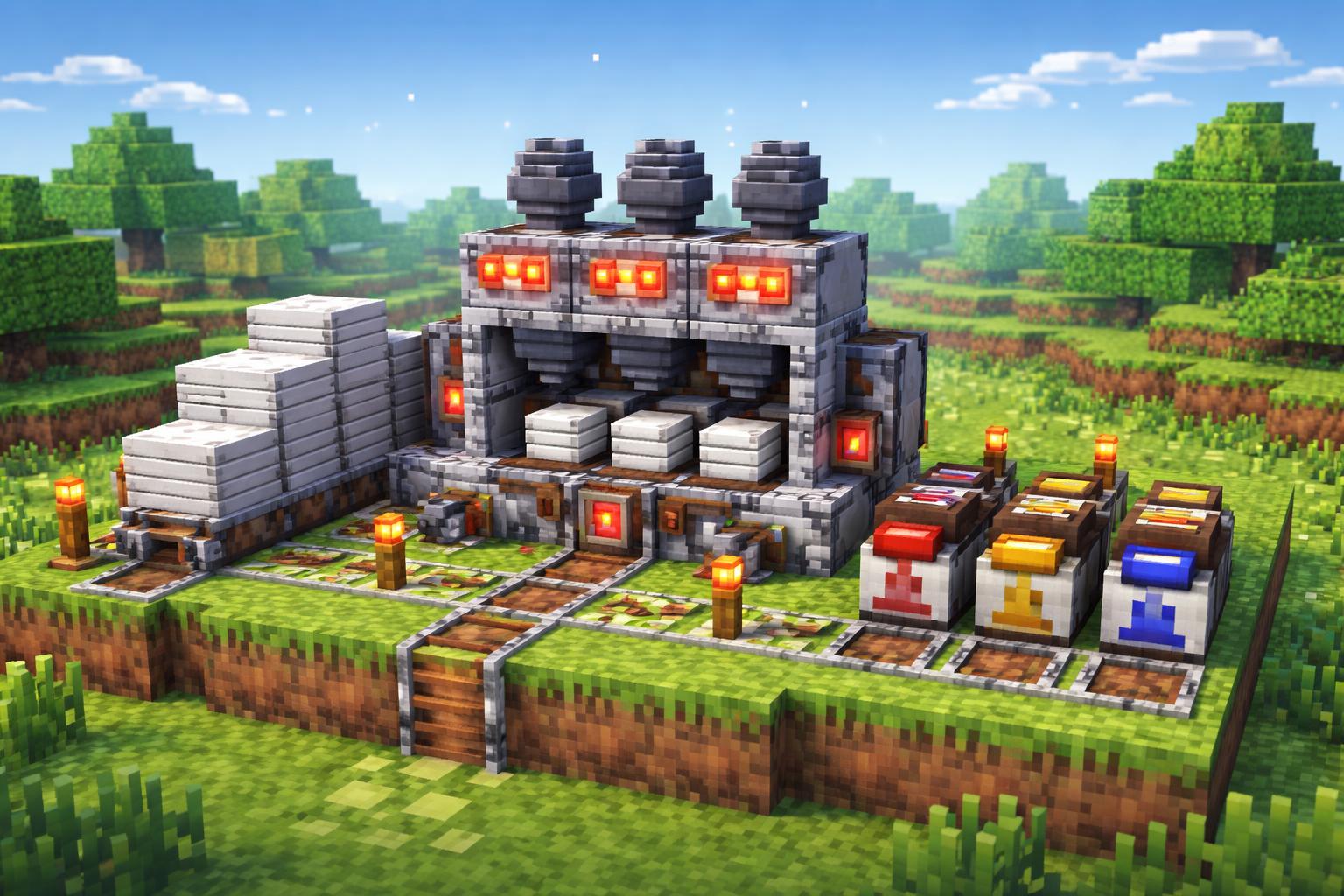 Voxel banner showing a PDF size-splitting machine converting one large document stack into smaller bundles