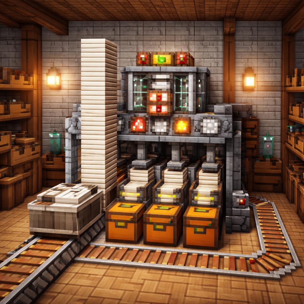 Voxel workshop machine measuring and splitting a document stack into smaller bundles