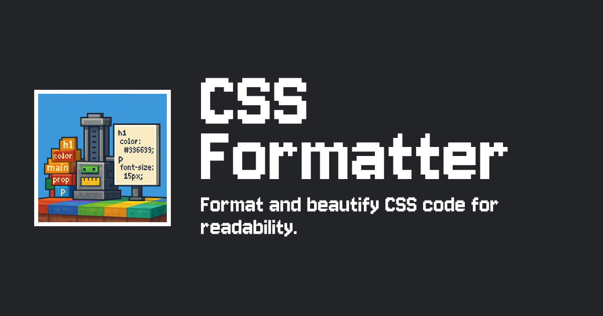 CSS Formatter — Free Online CSS Beautifier & Prettifier — Tiny-Online.Tools