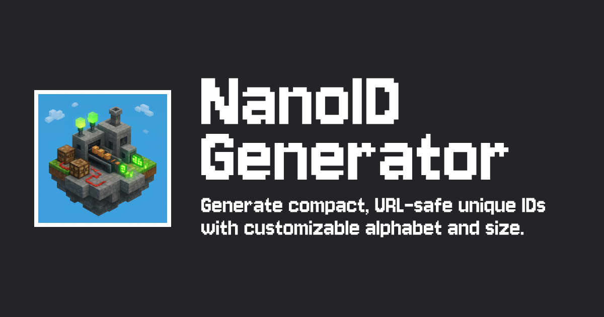 Generador NanoID — Generador de IDs Únicos Seguros para URL Gratuito ...