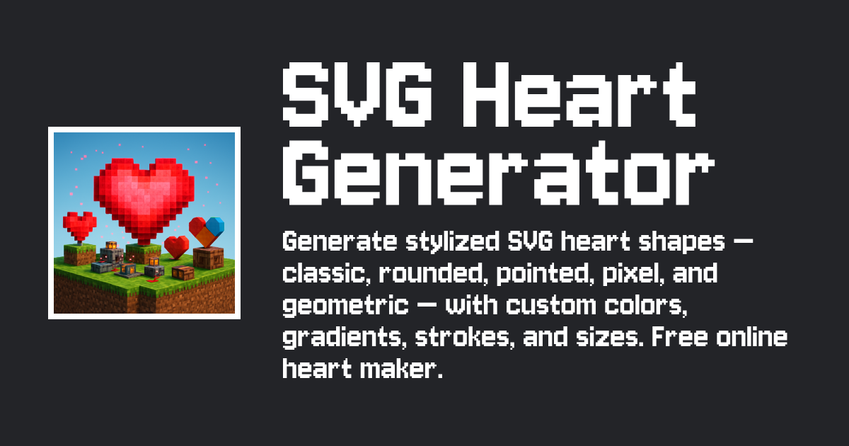 Generador de Corazones SVG — Creador Gratuito en Línea de Formas de ...