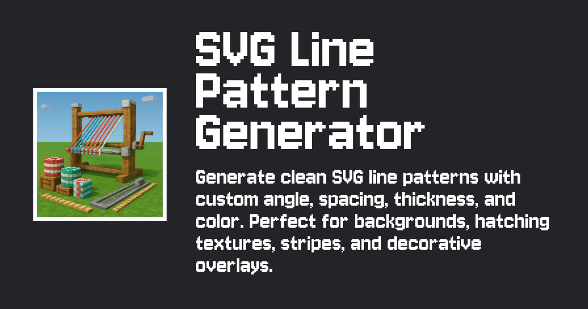 SVG Line Pattern Generator - Free Stripe & Hatching Tool — Tiny-Online ...