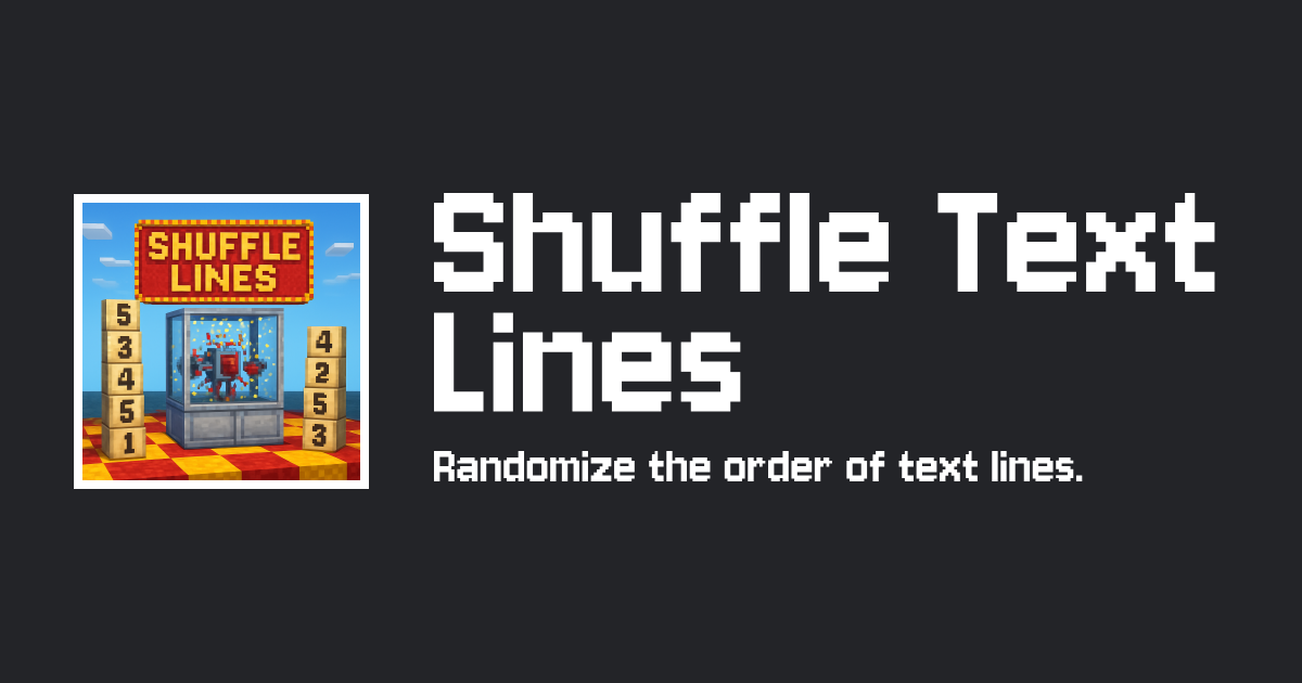 Shuffle Text Lines — Randomize Line Order Online — Tiny-Online.Tools
